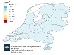 hoeveelheid fijnstof in de lucht