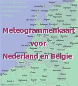 de meteogrammenkaart voor Nederland en belgie